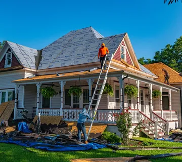 Full roof replacement in progress